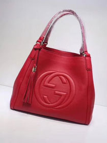 GG original calfskin hobo bag 282309 red