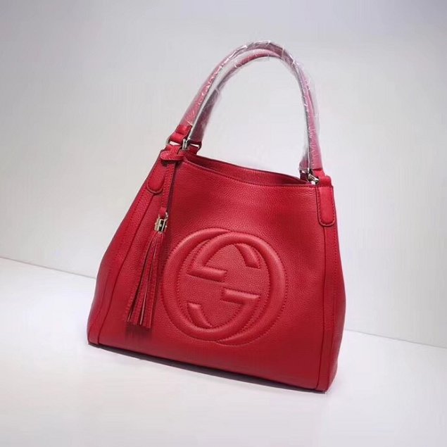 GG original calfskin hobo bag 282309 red