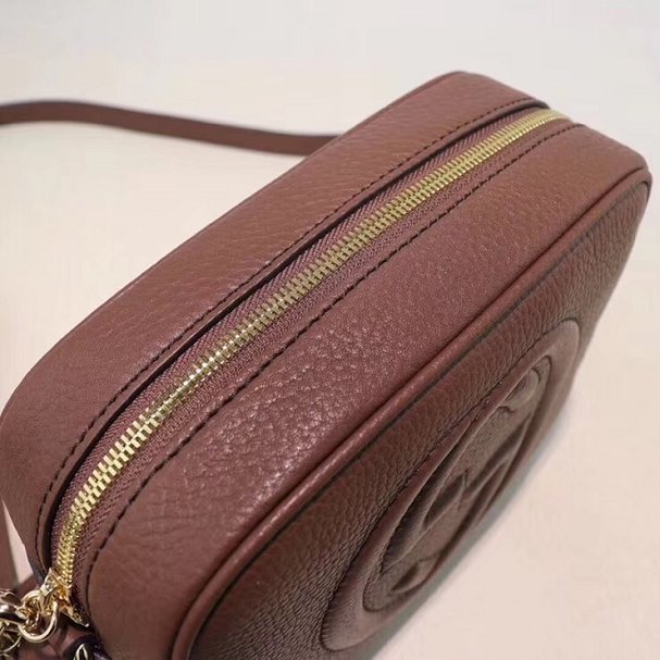 GG original calfskin leather shoulder bag 308364 brown