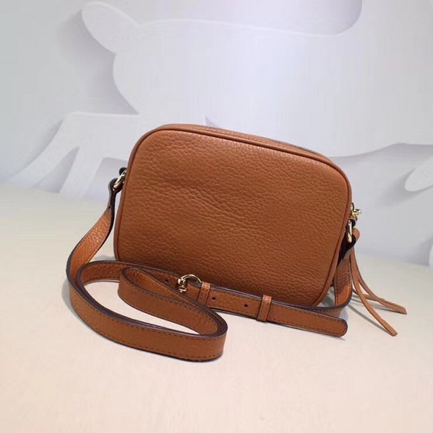 GG original calfskin leather shoulder bag 308364 coffee