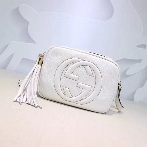 GG original calfskin leather shoulder bag 308364 white