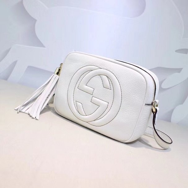 GG original calfskin leather shoulder bag 308364 white