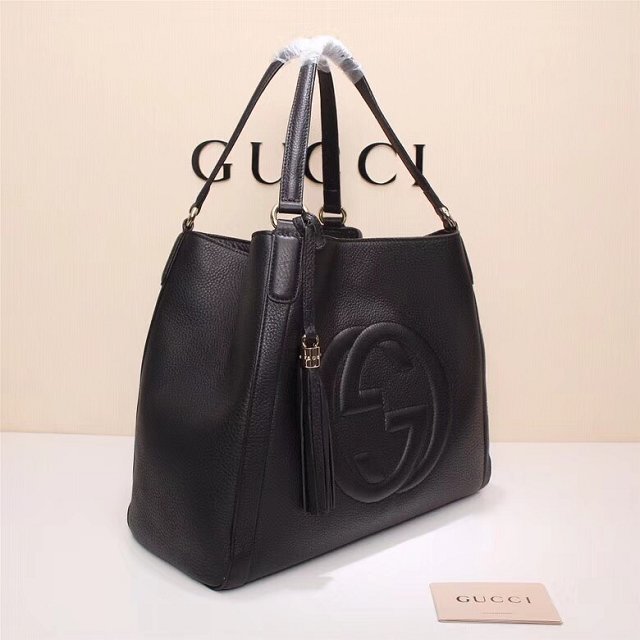 GG original calfskin hobo bag 282309 black