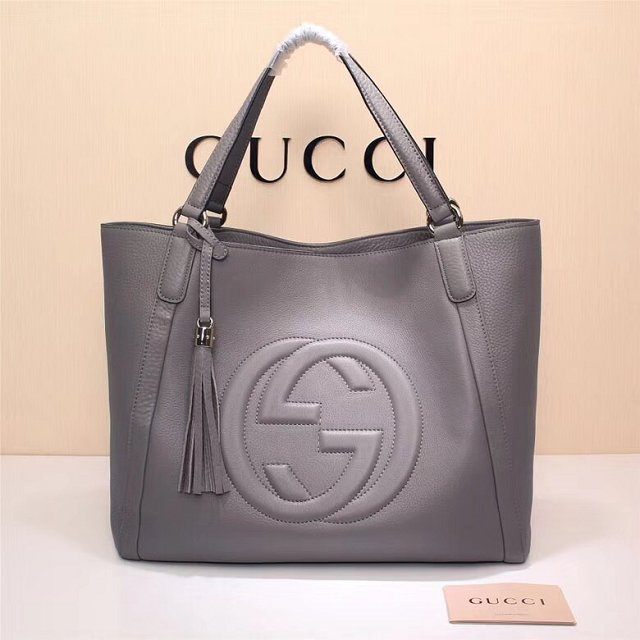 GG original calfskin hobo bag 282309 dark grey 