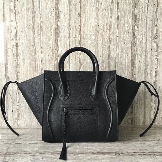 Celine original calfskin luggage phantom bag 9901-2 black