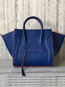 Celine original calfskin luggage phantom bag 9901-2 blue