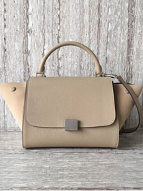 Celine original calfskin&suede medium trapeze bag 18701 apricot