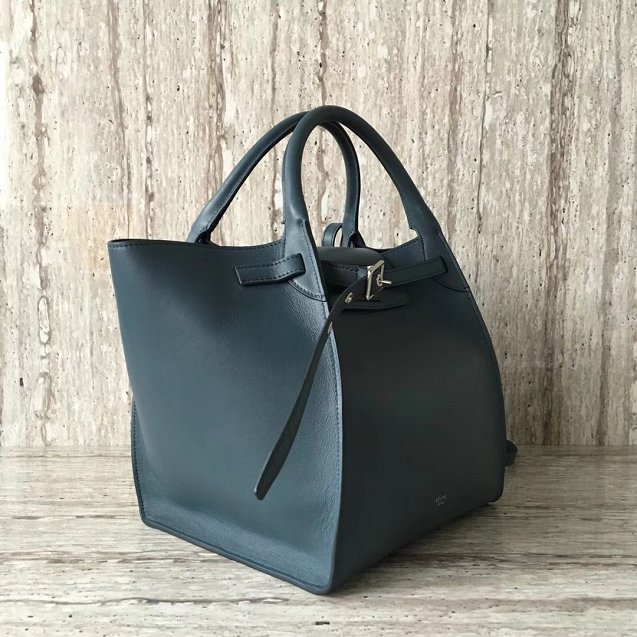 2018 celine original calfskin small big bag 55426 Steel blue