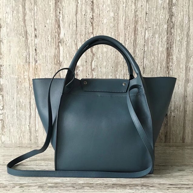 2018 celine original calfskin small big bag 55426 Steel blue