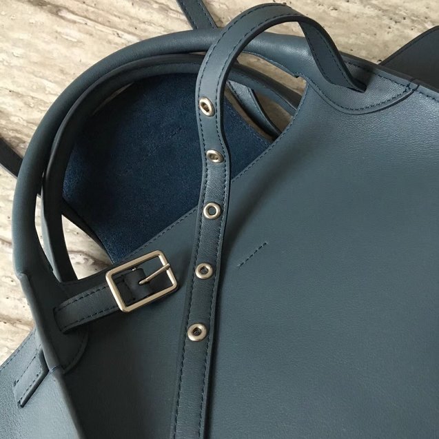 2018 celine original calfskin small big bag 55426 Steel blue