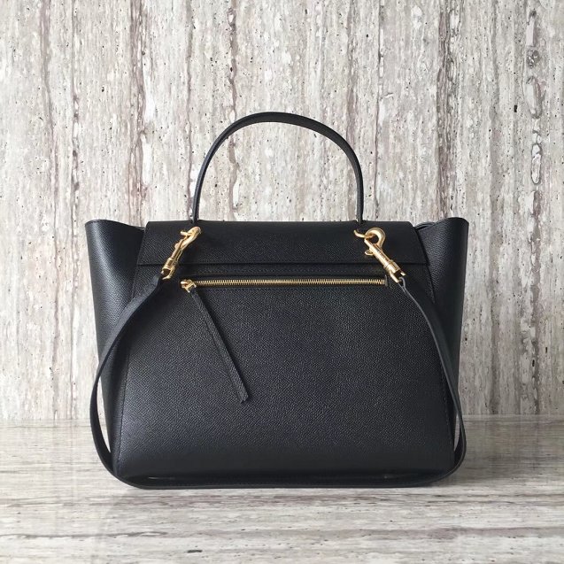 Celine original grained calfskin mini belt bag 189103 black