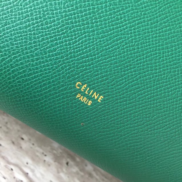 Celine original grained calfskin mini belt bag 189103 green