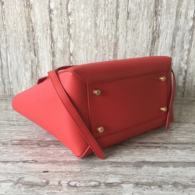 Celine original grained calfskin mini belt bag 189103 red