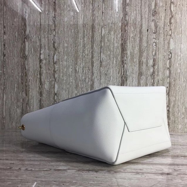 2018 celine original grained calfskin sangle small bucket bag 77426 white