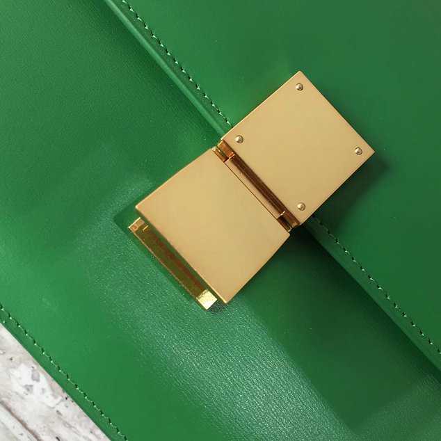 Celine original liege calfskin large classic box bag 11045-1 grass green