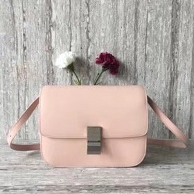 Celine original liege calfskin large classic bag 11045-1 pink