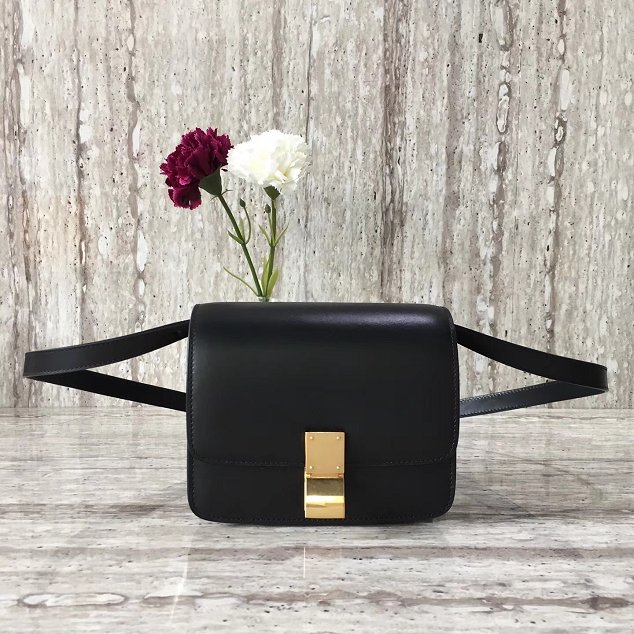 Celine original liege calfskin small classic bag 11041-1 black