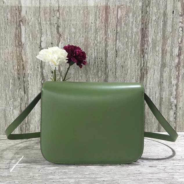 Celine original liege calfskin large classic bag 11045-1 green