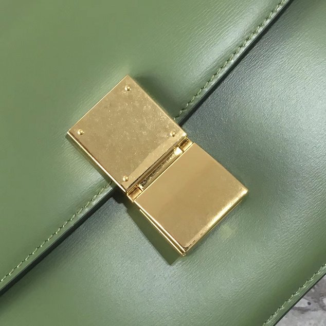 Celine original liege calfskin large classic bag 11045-1 green