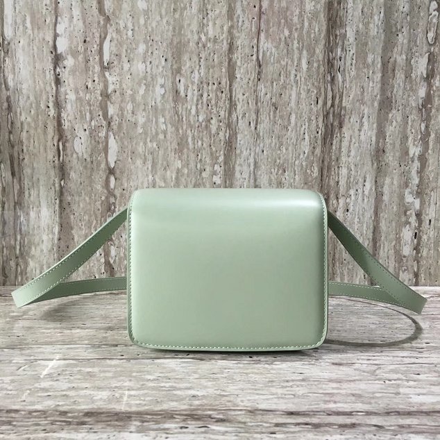 Celine original liege calfskin small classic bag 11041-1 light green