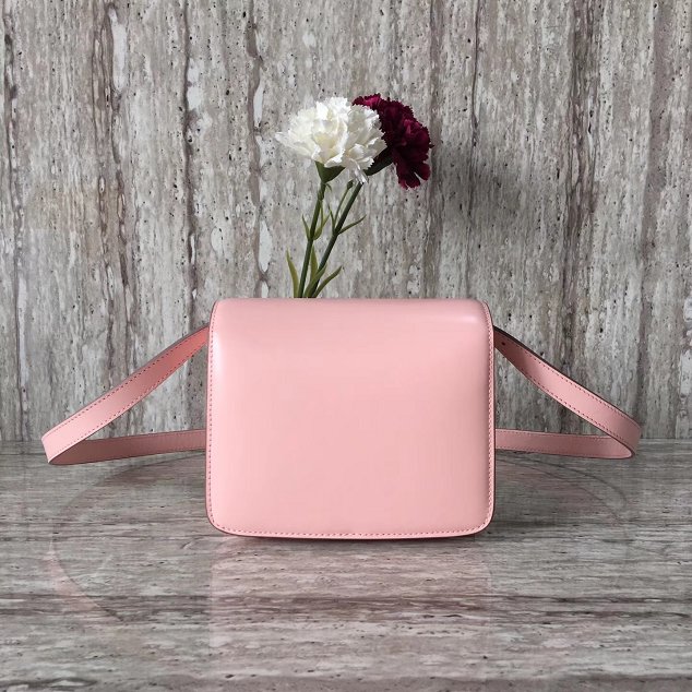 Celine original liege calfskin small classic bag 11041-1 pink