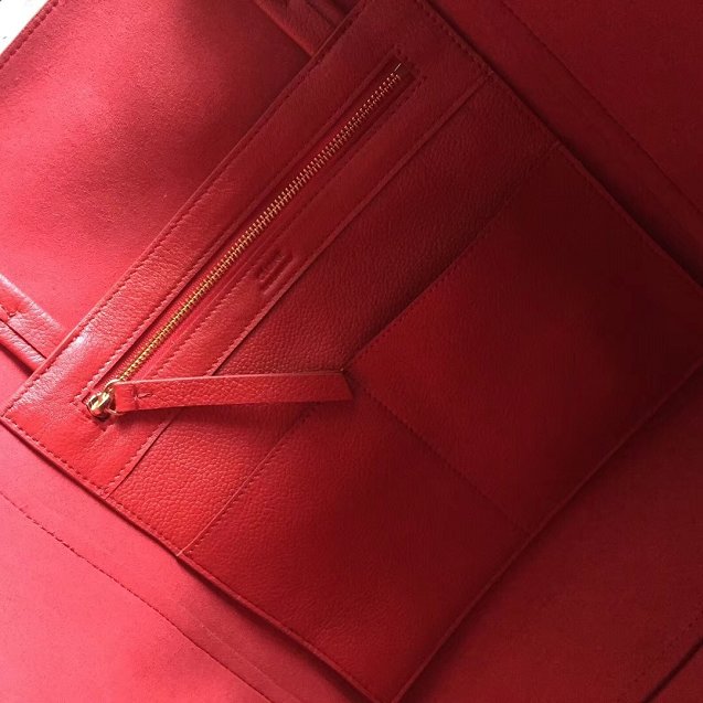 celine original calfskin cabas phantom bag 2208 red