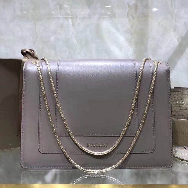 Blvgari original calfskin serpenti forever cover flap bag 283170 grey