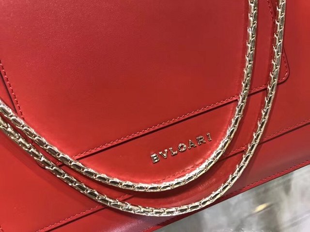 Blvgari original calfskin serpenti forever cover flap bag 283170 red