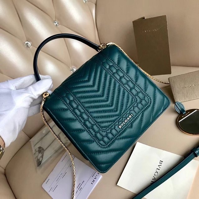 Blvgari original calfskin mini serpenti forever cover bag 286165 green