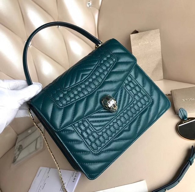 Blvgari original calfskin serpenti forever cover bag 286162 green