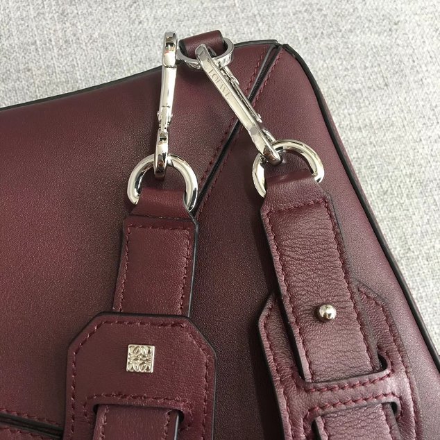 Loewe original calfskin puzzle bag 20155 burgundy