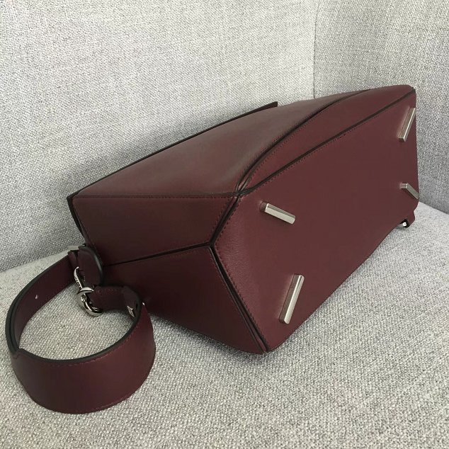 Loewe original calfskin puzzle bag 20155 burgundy