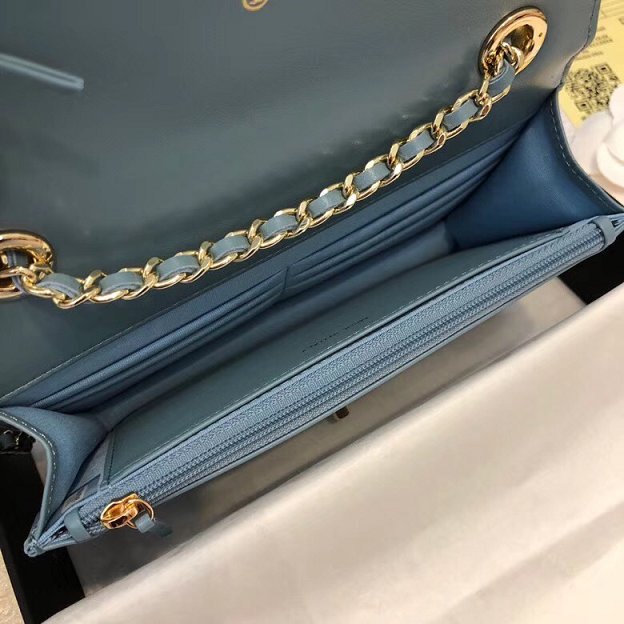 CC original lambskin woc chain bag 80982 lake blue