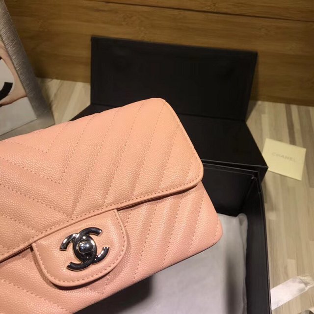 CC original lambskin mini flap bag A69900-3 pink