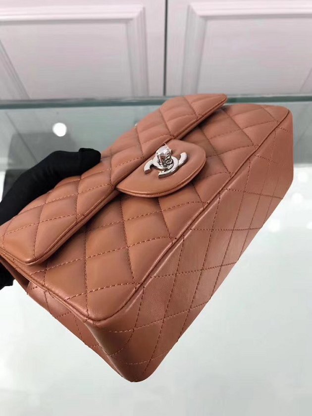 CC original lambskin leather mini flap bag A69900 caramel