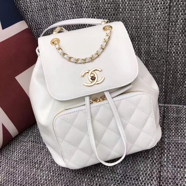 2018 CC original grained calfskin backpack A93748 white