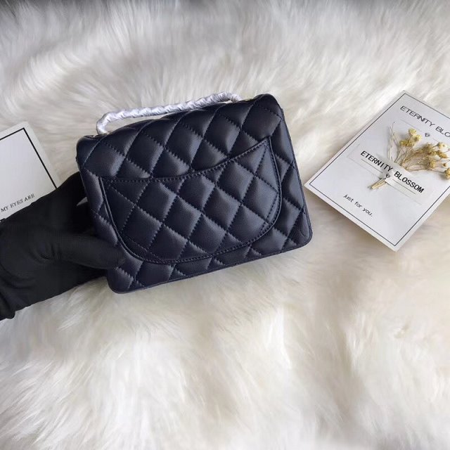 CC original lambskin super mini flap bag A35200 navy blue