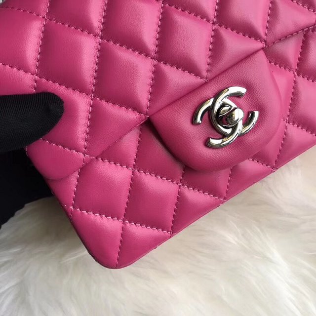 CC original lambskin super mini flap bag A35200 rose red