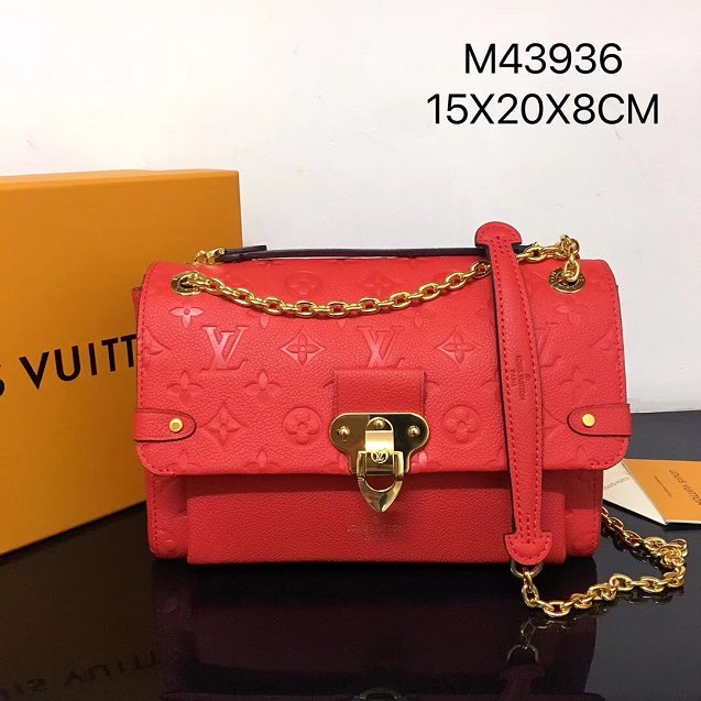 Louis vuitton original monogram empreinte vavin pm M43936 red