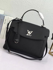 2021 louis vuitton original calfskin lockme ever bag M51395 black