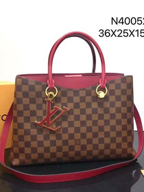 2019 louis vuitton original damier riverside tote bag n40052 burgundy