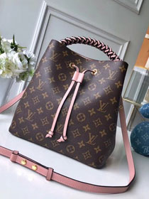 2019 louis vuitton original monogram neonoe M43985 pink