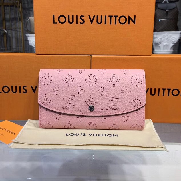 Louis vuitton original mahina leather iris wallet M60145 pink