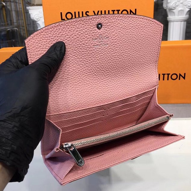 Louis vuitton original mahina leather iris wallet M60145 pink