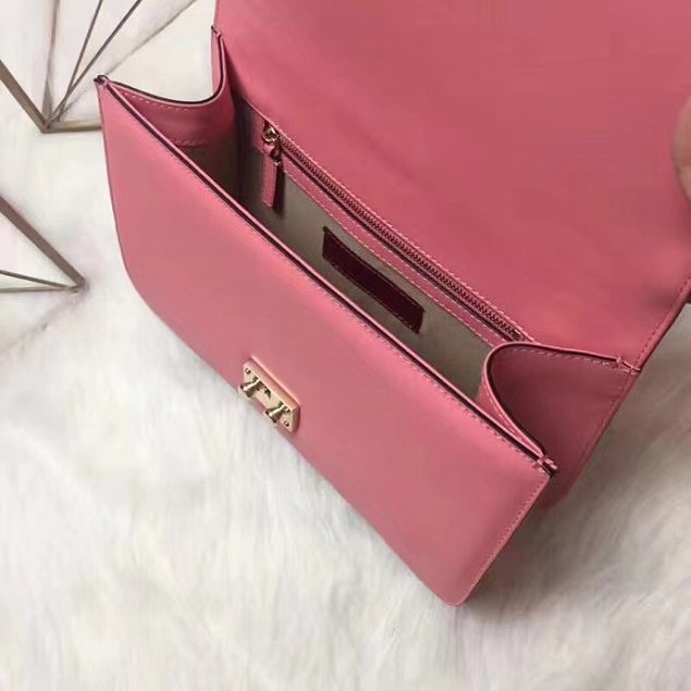 Valentino original calfskin medium chain shoulder bag 0398 pink