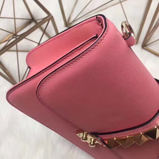 Valentino original calfskin medium chain shoulder bag 0398 pink