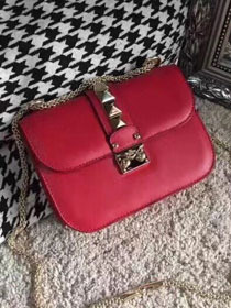 Valentino original smooth calfskin small chain shoulder bag 0312 red