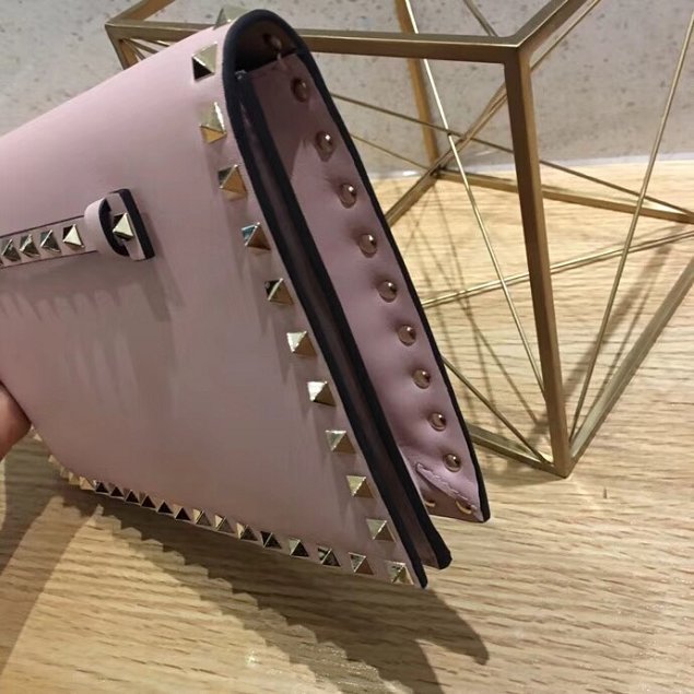 Valentino original calfskin rockstud clutch 0399 nude