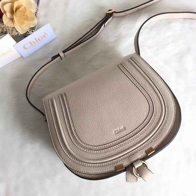 Chloe original calfskin marcie crossbody saddle bag 2000 beige