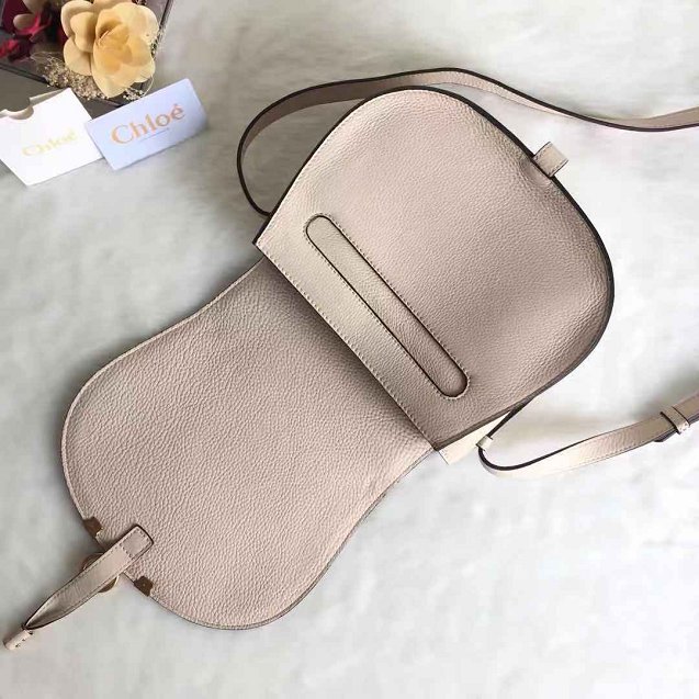 Chloe original calfskin marcie crossbody saddle bag 2000 beige